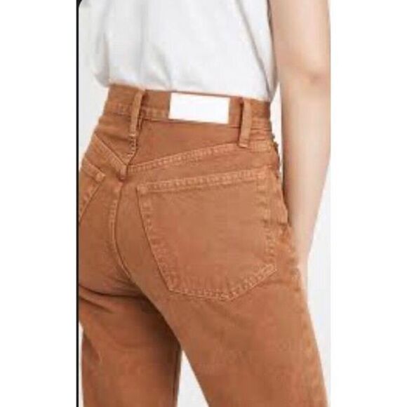 RE/DONE NWOT - L Sz 26 70’s Straight Leg Jeans in Washed Terracotta - Picture 10 of 16